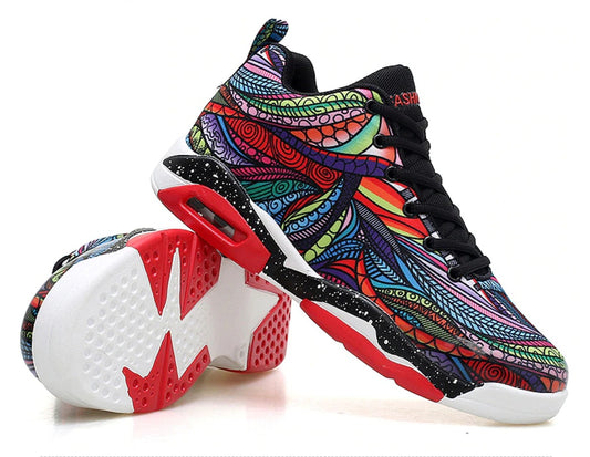 Zapatillas deportivas de alta calidad con diseño de grafiti
