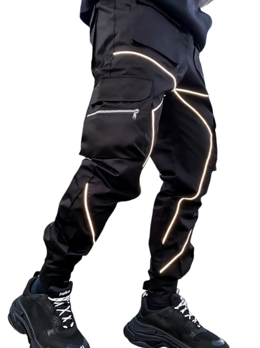 Pantalón camouflet con rayas reflectantes