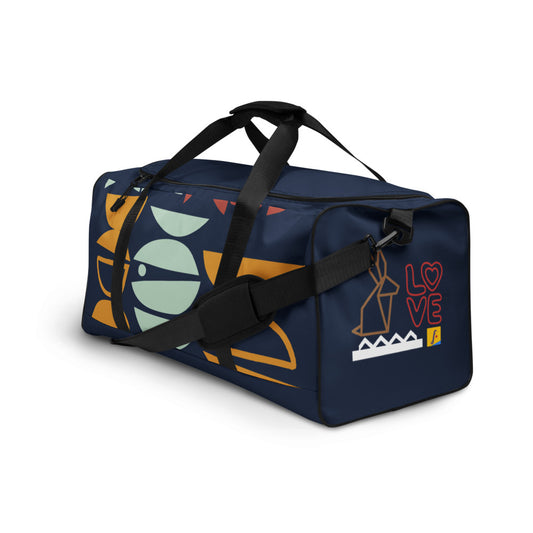 Bolsa de viaje multicolor de fondo azul marino FEDUIN