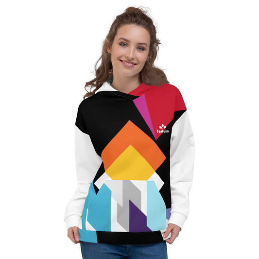 Sudadera con capucha unisex-blanca-Feduin