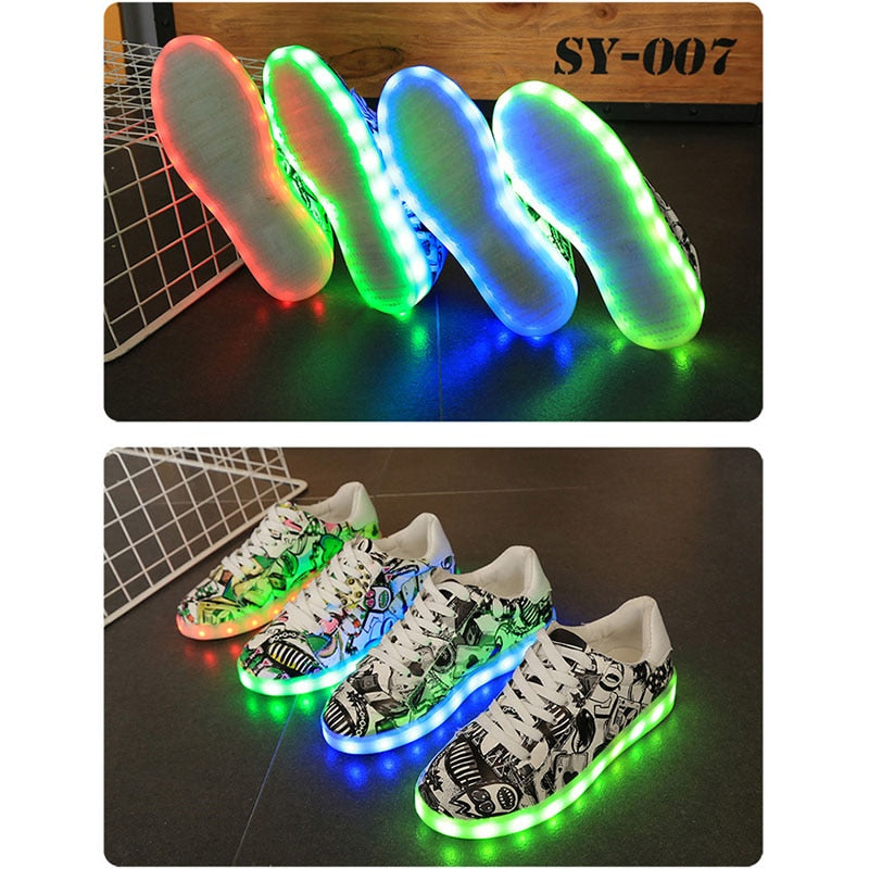 Zapatillas luminosas con cargador USB Niños