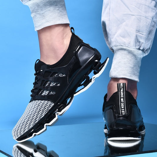 zapatillas de deporte transpirables rojo hoja de otoño