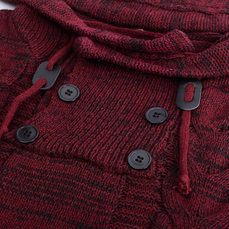 Suéteres con capucha de punto de Color sólido