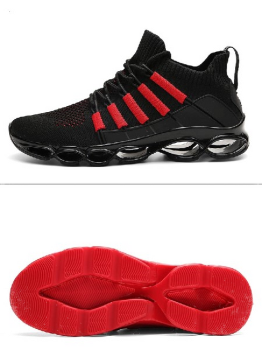 zapatillas de deporte transpirables rojo hoja de otoño