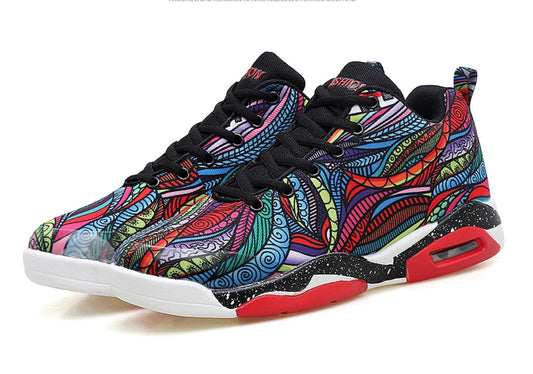 Zapatillas deportivas de alta calidad con diseño de grafiti