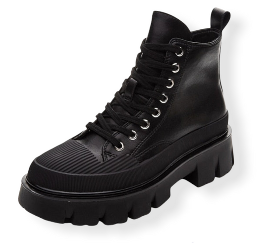 Botines con círculo de sonrisa plana para mujer