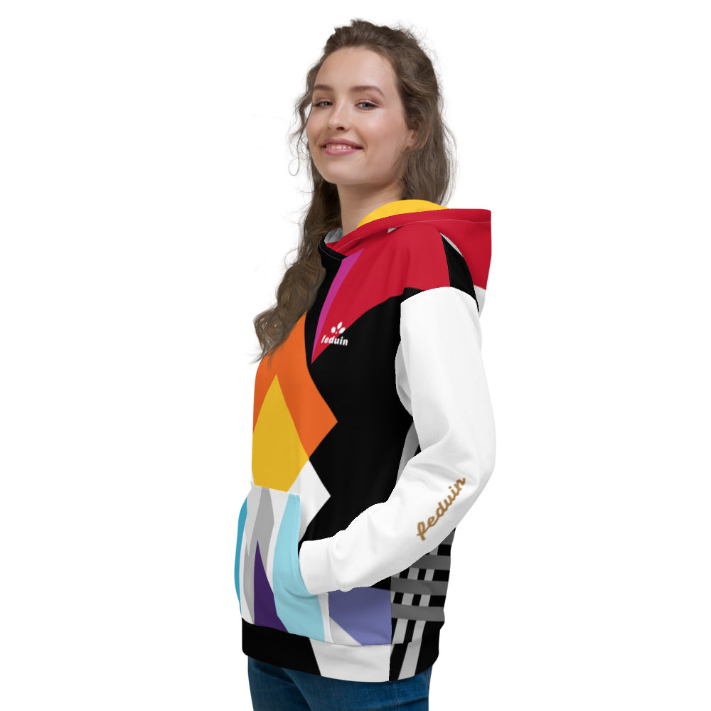 Sudadera con capucha unisex-blanca-Feduin