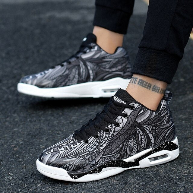 Zapatillas deportivas de alta calidad con diseño de grafiti