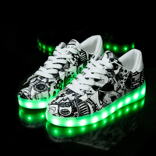 Zapatillas luminosas con cargador USB Niños