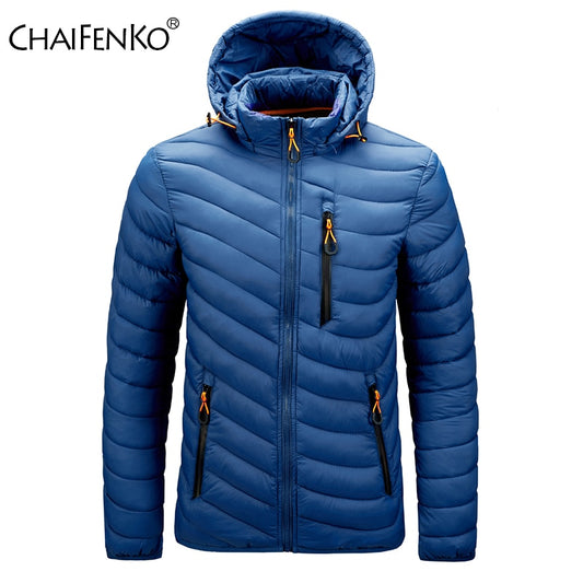 CHAIFENKO Brand Winter Warm Waterproof Jacket Men 2021 New Autumn Thick Hooded Parkas Mens Fashion Casual Slim Jacket Coat Men - FEDUIN shop