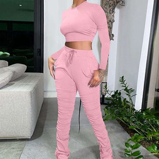 Conjunto de dos piezas apilados, chándal