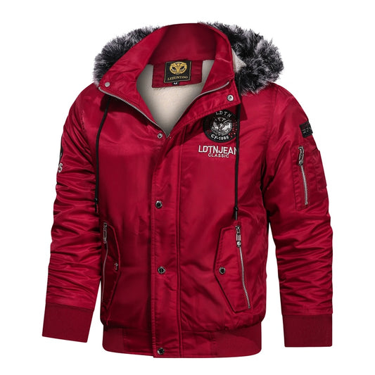 Chaqueta de lana con cremallera para hombre